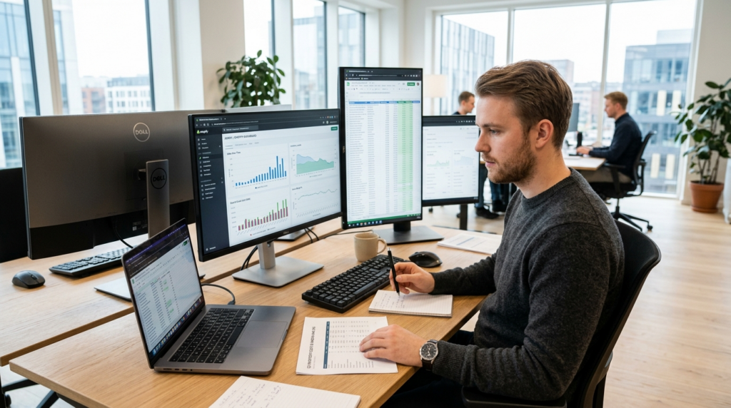 Professional stock photo, 16:9 format: Young Danish entrepre